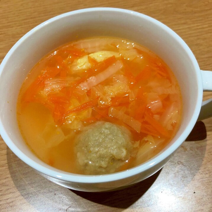 白菜と人参の肉団子スープ☆彡